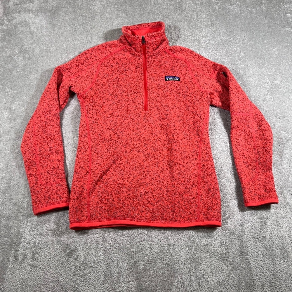 Patagonia Better Sweater Womens XS Coral Fleece 1/4‎ Zip Pullover Winter Fall